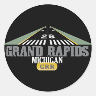 Runway 26 - Grand Rapids Michigan GRR Ronde Sticker