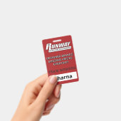 Runway Name Badge (Handheld)