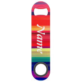 Runway Rainbow personaliseert naam of Initialen Speed Flessenopener (Achterkant)