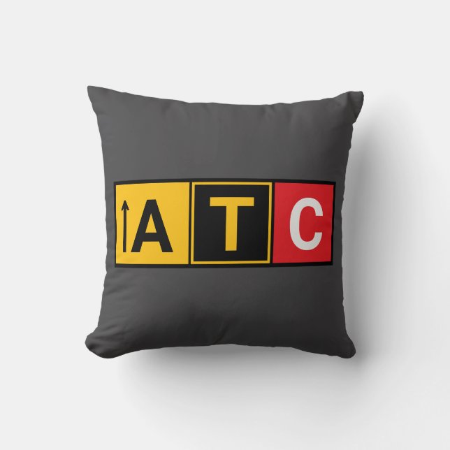 Runway-thema ATC Pillow voor Luchtvaartfans Kussen (Voorkant)