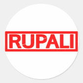 Rupali Stamp Ronde Sticker (Voorkant)