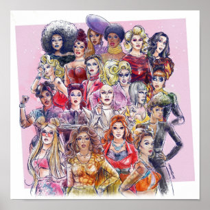 RuPauls Drag Race Alle winnaars Poster