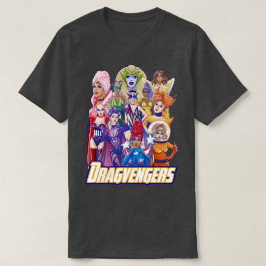 RuPauls Dragvengers Alle winnaars T-shirt (Design voorkant)