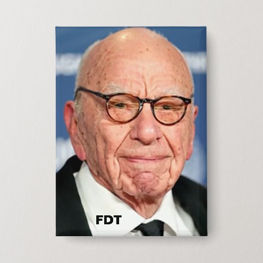 Rupert Murdoch Knop Button (Voorkant)
