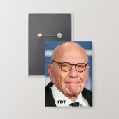 Rupert Murdoch Knop Button (Voorkant / Achterkant)