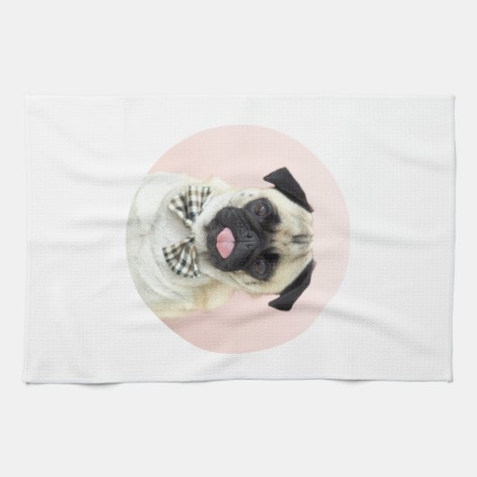 Rupert the Pug Tea Towel Theedoek (Horizontaal)