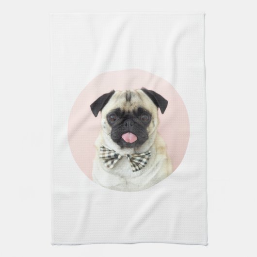 Rupert the Pug Tea Towel Theedoek (Verticaal)