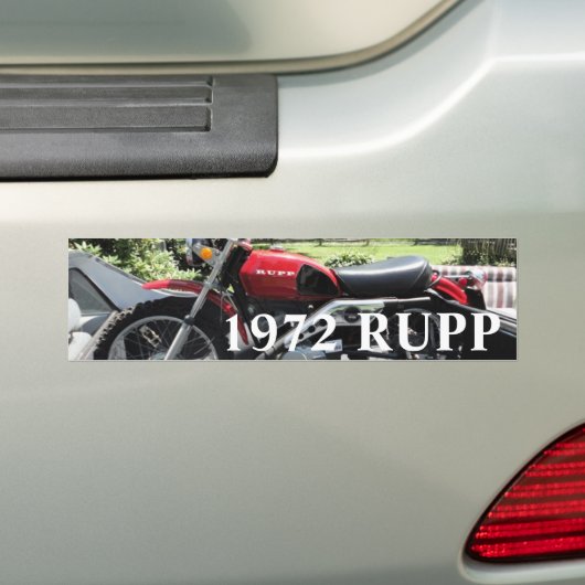 Rupp-motorfiets 1972 bumpersticker (Op auto)