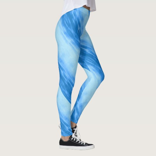 Ruppelpatroon zee doorsnede blauw leggings (Rechts)