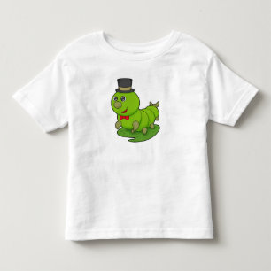 Rups als heer met cilinder kinder shirts