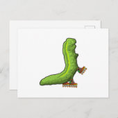 Rups als inline skater met inline schaatsen briefkaart (Voorkant / Achterkant)