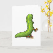 Rups als inline skater met inline schaatsen kaart (Gele Bloem)