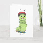 Rups als inline skater met skeelers.pn kaart (Achterkant)