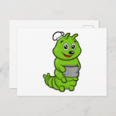 Rups als kok met kookpot briefkaart (Voorkant / Achterkant)