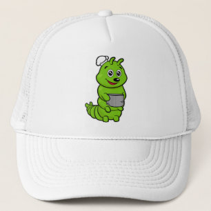 Rups als Kok met Kookpot Trucker Pet