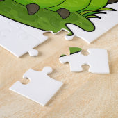 Rups als nerd met bril en boek legpuzzel (Zijkant)