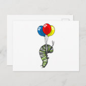 Rups ballon briefkaart (Voorkant / Achterkant)