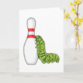 Rups bij bowlen met kegel kaart (Gele Bloem)