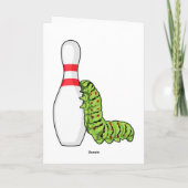 Rups bij Bowling met Kegel Kaart (Achterkant)