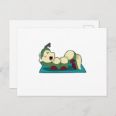 Rups bij fitness-workout briefkaart (Voorkant / Achterkant)