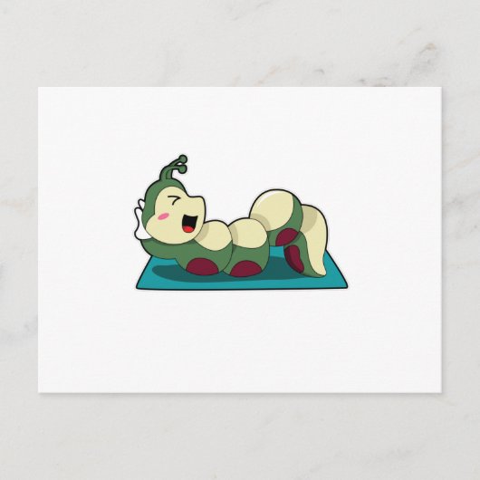 Rups bij fitness-workout briefkaart (Voorkant)