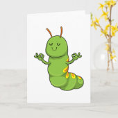 Rups bij yogameditatie kaart (Gele Bloem)