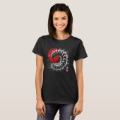 Rups. Cool Sumi-e dier Zonsondergang T-shirt (Voorkant volledig)