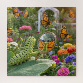 Rups die droomt van het zijn van een vlinder legpuzzel