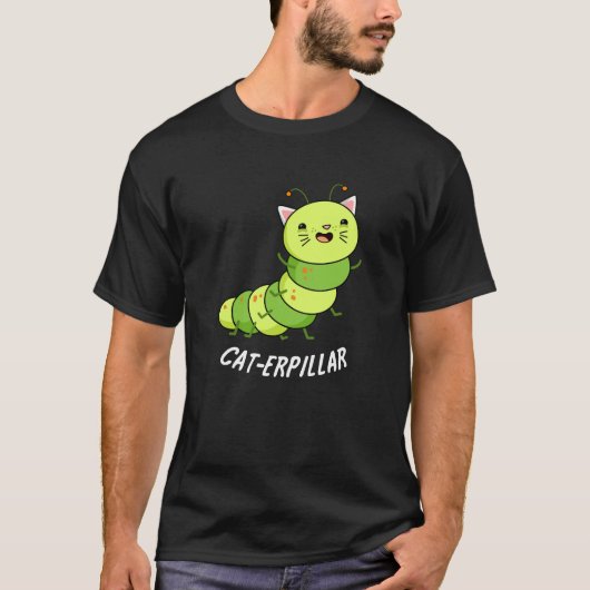 Rups Grappig Bug Pun Donker BG T-shirt (Voorkant)