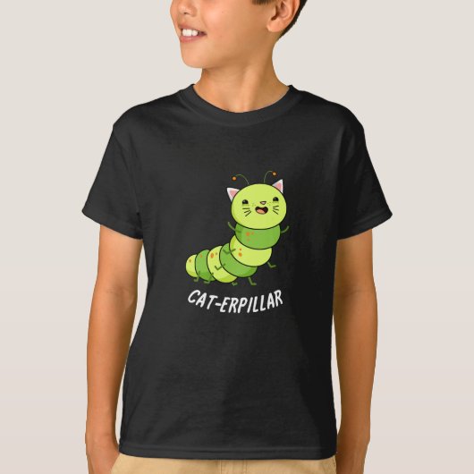 Rups Grappig Bug Pun Donker BG T-shirt (Voorkant)