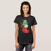 Rups in Kerstsokken  Kerstman Rups T-shirt (Voorkant volledig)