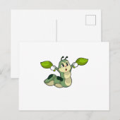 Rups Laat Bladeren Zitten Briefkaart (Voorkant / Achterkant)