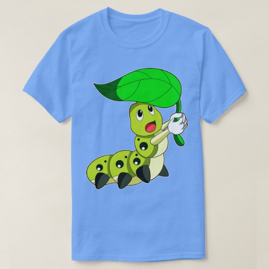 Rups met blad 8 t-shirt (Design voorkant)