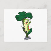 Rups met blad briefkaart (Voorkant)