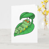 Rups met blad kaart (Gele Bloem)