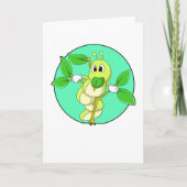 Rups met blad kaart (Voorkant)