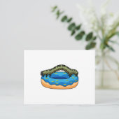 Rups met Donut Briefkaart (Staand voorkant)