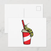 Rups Met Drank Briefkaart (Voorkant / Achterkant)