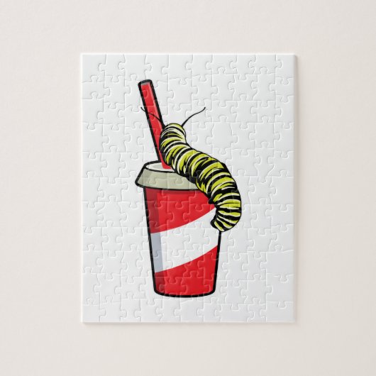 Rups met drankje legpuzzel (Verticaal)