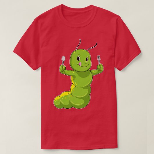 Rups met lepelvork t-shirt (Design voorkant)