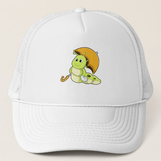 Rups met paraplu trucker pet (Voorkant)