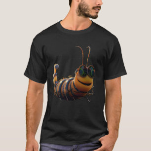 Rups Met Zonnebril Grappige Schattige Rups T-shirt