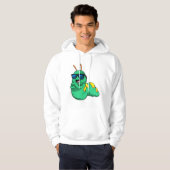 Rups met zonnebril hoodie (Voorkant volledig)