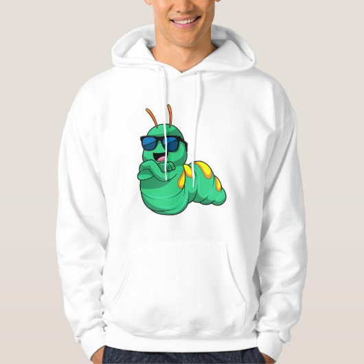 Rups met zonnebril hoodie (Voorkant)