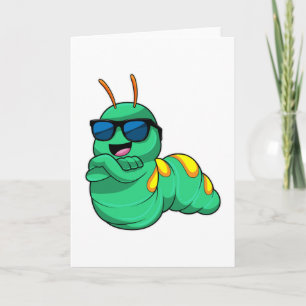 Rups met zonnebril kaart