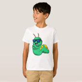 Rups met zonnebril t-shirt (Voorkant volledig)