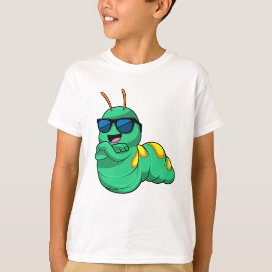 Rups met zonnebril t-shirt (Voorkant)