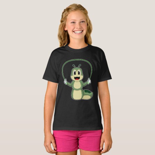 Rups Skipping touw Jump touw T-shirt (Voorkant volledig)