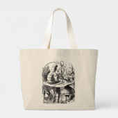 Rups van Alice In Wonderland Grote Tote Bag (Achterkant)