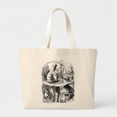 Rups van Alice In Wonderland Grote Tote Bag (Voorkant)